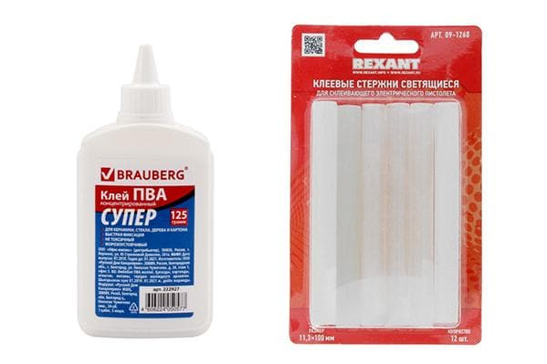 Клей ПВА Супер та клейові стрижні Rexant