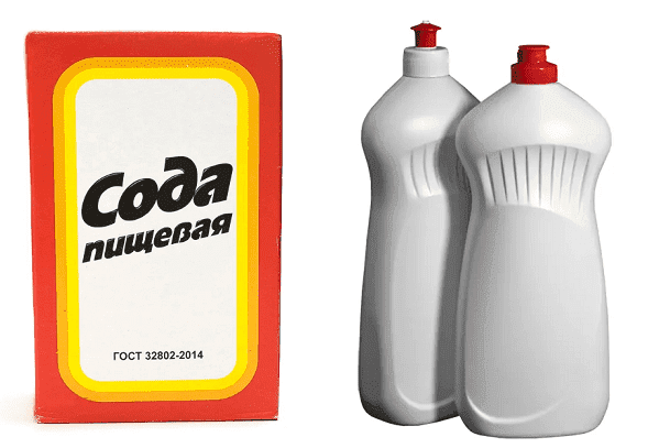 Харчова сода та миючий засіб для посуду