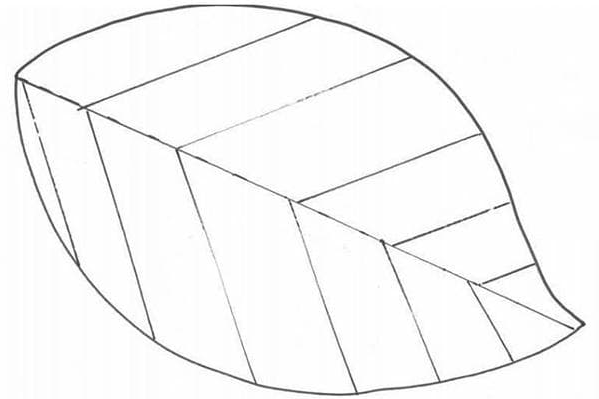 Шаблон стьобаного килимка у вигляді листочка