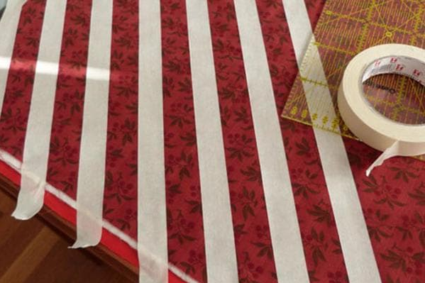 Розмітка майбутньої курпачі скотчем