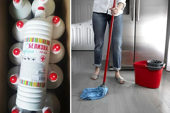 Миття підлоги з Білизною