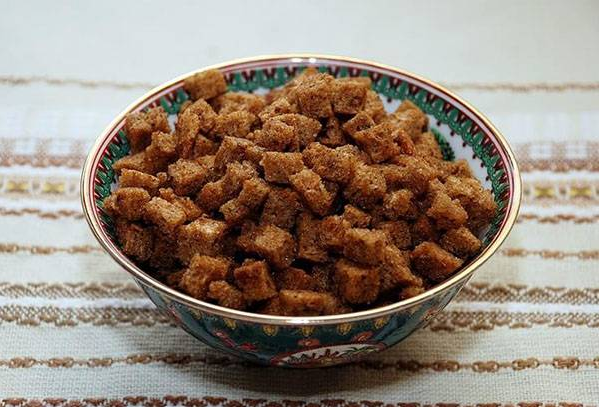 Домашні сухарики із житнього хліба