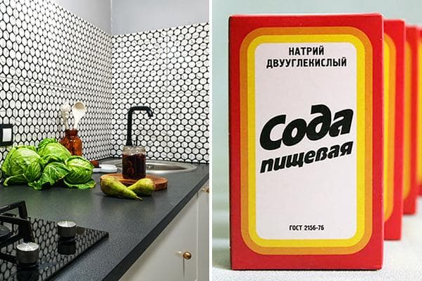 Сода для чищення стільниці із пластику