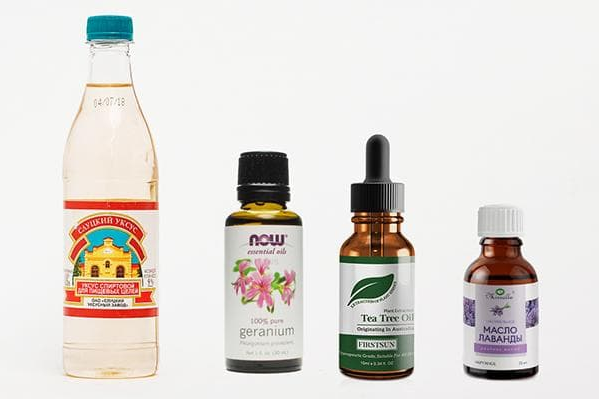 Оцет та ефірні олії для чищення кам'яної стільниці